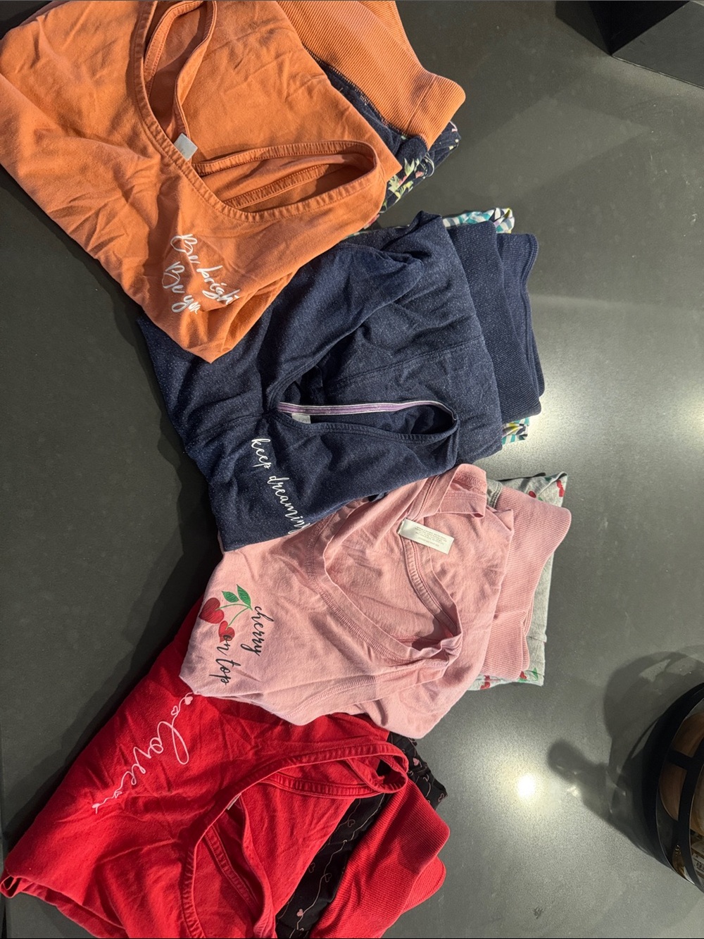 Four sets of Cacique tank/jogger sets 14/16
